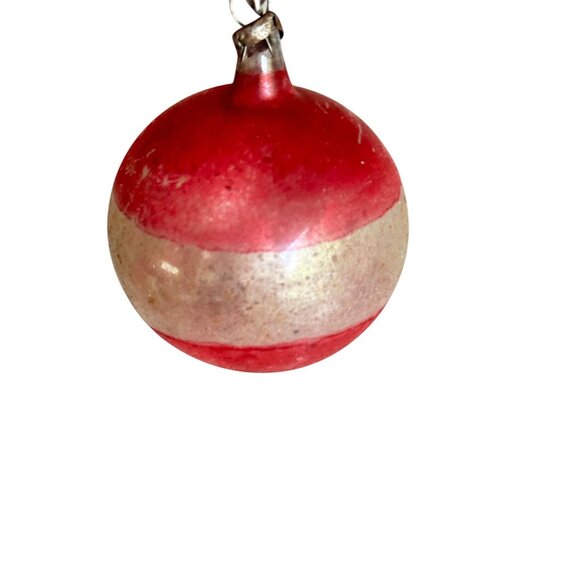 3 Antique Pink Glass Christmas Ornaments With Embossed & Etched Designs Rustic - Picture 11 of 16